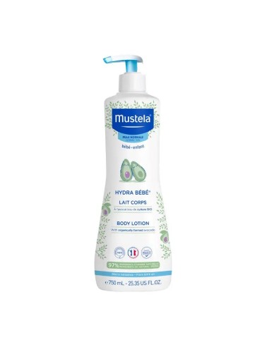 Hydra Bebé Leche Corporal con Aguacate Bio, 750 ml