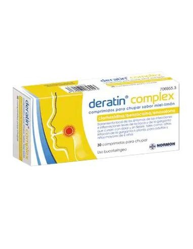 Deratin Complex Miel-Limón 30 Comprimidos Para Chupar