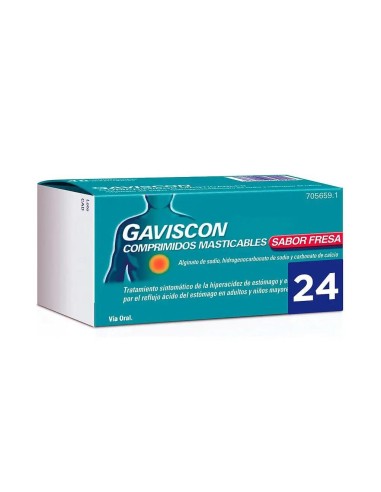 Gaviscon 24 Comprimidos Masticables Sabor Fresa