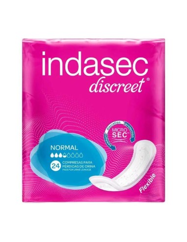 Indasec Discreet Normal Bolsa 24 unidades