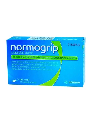 Normogrip, 14 cápsulas Duras