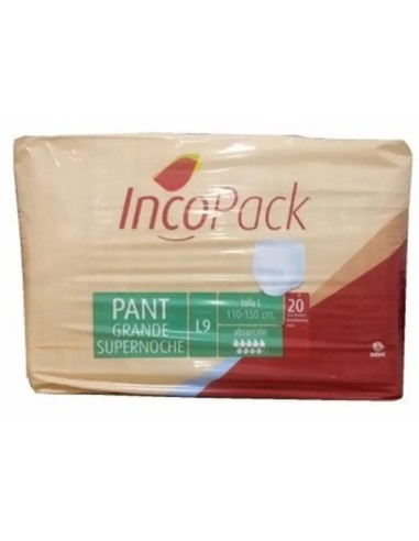 Pañal Incopack Pant Super Noche Talla Grande 80 unidades