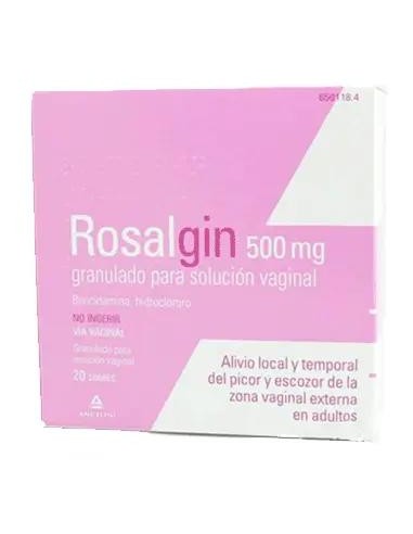 Rosalgin 500 mg Solución Vaginal 20 sobres Granulados