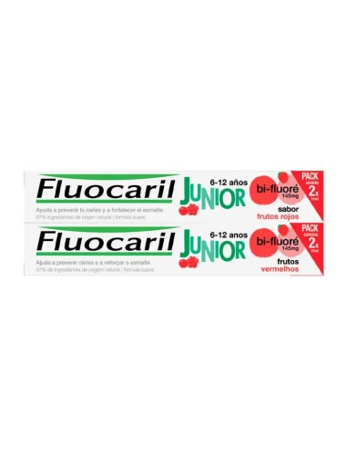 Fluocaril Junior 6-12 Años Sabor Fresa 2X75 ml