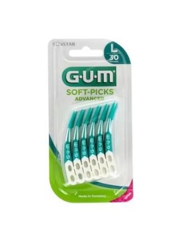 Gum Cepillo Interdental Soft Picks Largo 30Un Azul