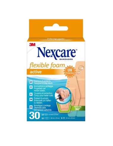 3M Nexcare active 360º aposito adhesivo surtido 30 unidades