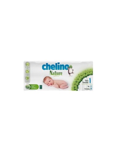 Chelino Nature PañalTalla 1(1Kg-3Kg), 28 unidades