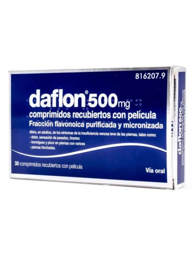 Daflon 500 mg 30 comprimidos Recubiertos