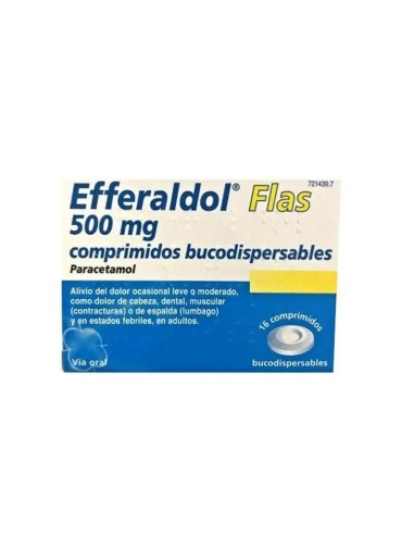 Efferaldol Flas 500 mg 16 Comprimidos Bucodispersables