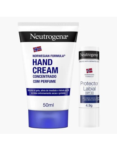 Neutrogena Fórmula Noruega, Crema de Manos Concentrada 50 ml + Stick Protector Labial SPF 20