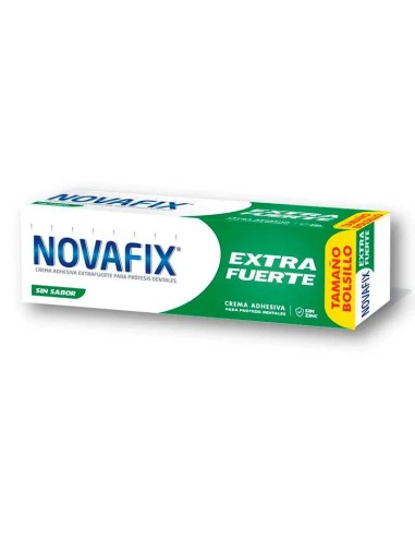 Novafix Extra Fuerte Crema Adhesiva Prótesis Dentales Sin Sabor 20 gr