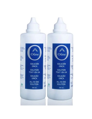 Oune Solución Única Líquido De Lentillas, 2x360 ml