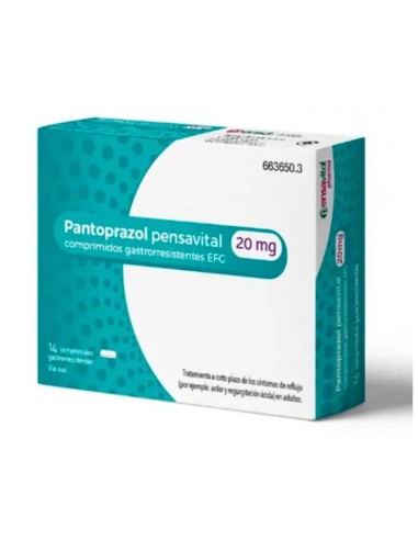 Pantoprazol Pensavital EFG 20 mg Blister, 14 comprimidos gastrorresistentes