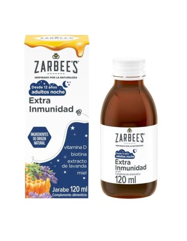 Zarbee'S Jarabe Adulto Noche Extra Inmunidad Con Miel, Lavanda Y Vitamida D, 120 ml