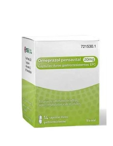 Omeprazol Pensavital EFG 20mg, 14 Cápsulas