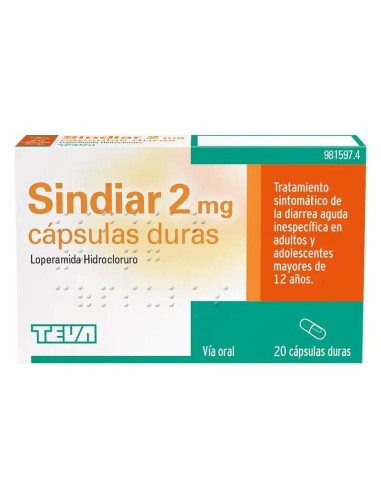 Sindiar 2 mg 20 cápsulas