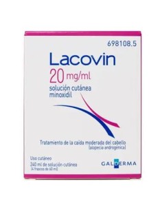 Lacovin 2% Minoxidil Solución 4 Frascos 60 ml