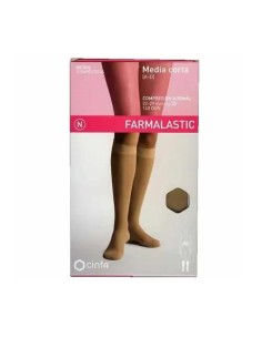 Farmalastic Media Corta Compresión Normal Beige, Talla XL