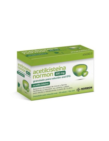 Acetilcisteina Normon EFG 200 mg, 30 Sobres Granulados