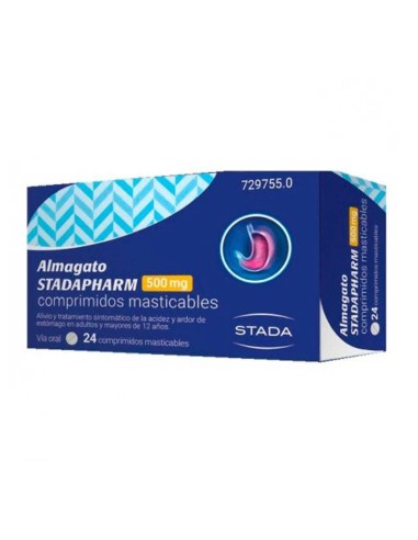 Almagato Stadapharm 500 mg, 24 comprimidos Masticables