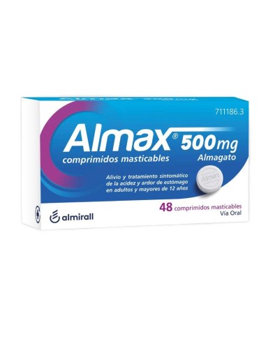 Almax 500 mg, 48 Comprimidos Masticables