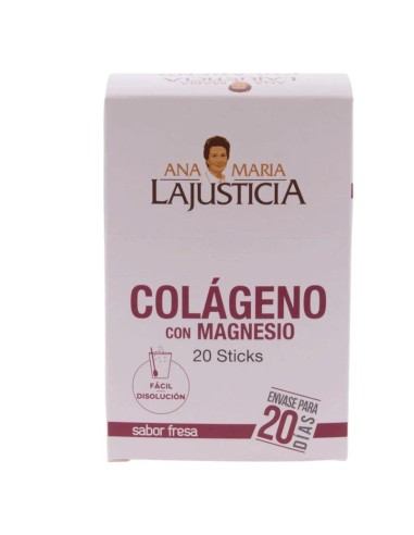 Ana María Lajusticia Colágeno con Magnesio Sticks Sabor Fresa 20 unidades x 5 gr