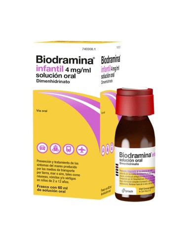 Biodramina Infantil 4 mg Solución Oral 60 ml