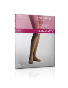 Farmalastic Media Larga Blonda Compresión Fuerte 30-40 Mm Hg, Talla Reina 2