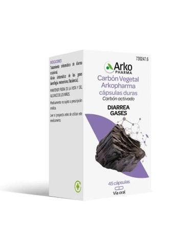 Arkocápsulas Carbón Vegetal 45 Cápsulas Arkopharma