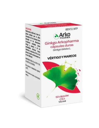 Arkopharma Ginkgo, 180 mg 50 cápsulas