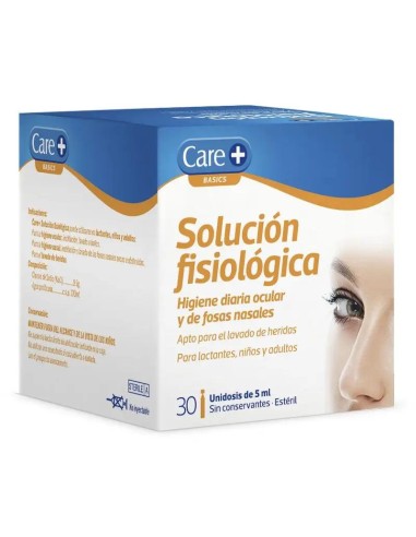 Care+ Solución Fisiológica 5Ml, 30 Unidades