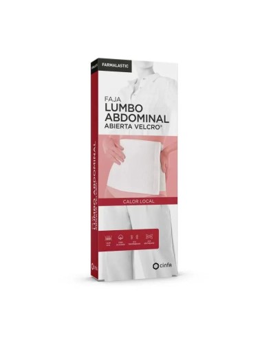 Farmalastic Faja Algodon Velcro Blanca, Talla 1