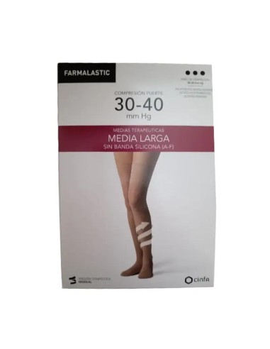 Farmalastic Media Larga Compresión Fuerte Beige, Talla M