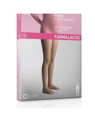 Farmalastic Panty Compresión Normal Embarazada, Talla XL Negra