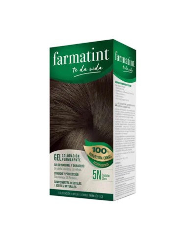 Farmatint 5N Castaño Claro Gel Coloración Permanente