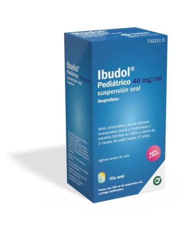 Ibudol Pediátrico 40 Mg/Ml , suspensión oral 1 frasco 150 ml + jeringa oral