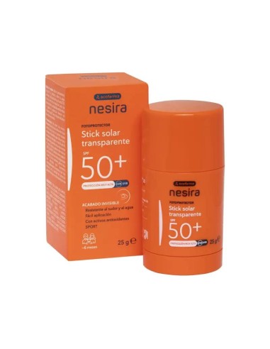 Nesira Stick Solar Transparente SPF50+, 25 gr