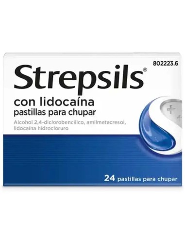 Strepsils con lidocaina, 24 Pastillas para Chupar