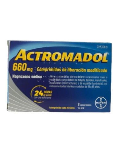 Actromadol 660 mg, 8 Comprimidos