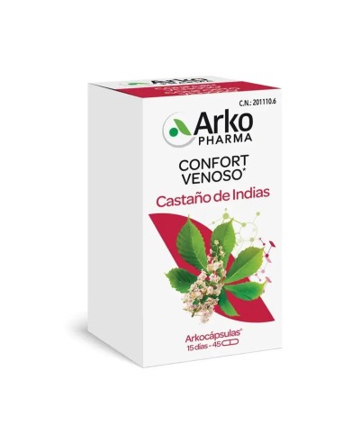 Arkocápsulas Castaño de Indias Bio 45 Cápsulas Arkopharma