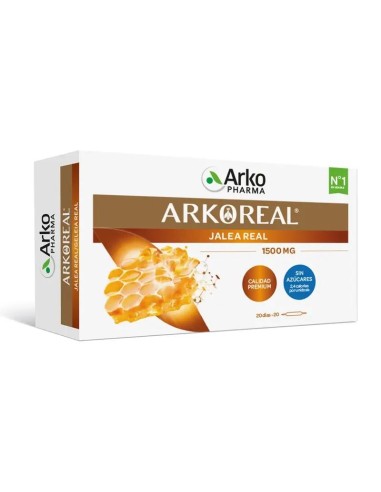 Arkoreal Jalea Real Fresca 1500mg SIN AZÚCAR 20 Ampollas - Arkopharma