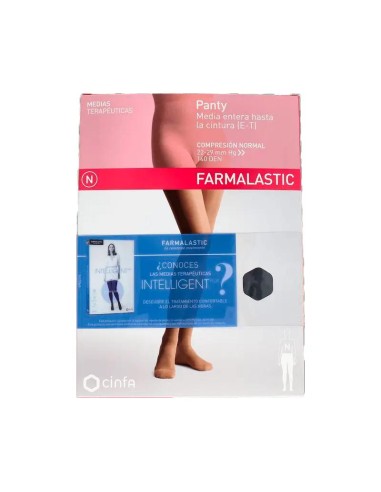 Farmalastic Panty Compresión Normal Negro, Talla Reina