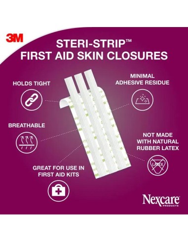 3M Nexcare Steri-Strip Suturas Cutáneas Adhesivas, 8 unidades