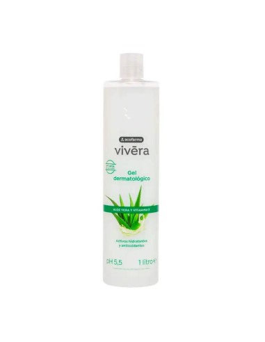 Acofar Vivera Gel Aloe Vera Vitamina E Dermatológico, 1 Litro