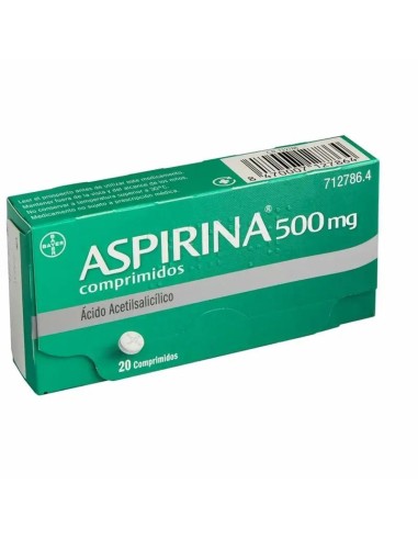 Aspirina 500 mg 20 Comprimidos