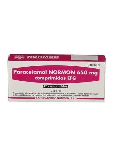 Paracetamol Normon Efg 650 mg 20 comprimidos