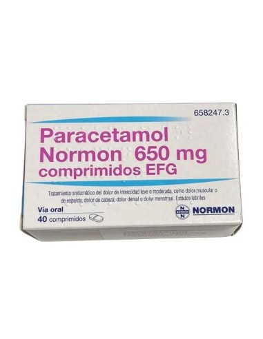 Paracetamol Normon Efg 650 mg 40 comprimidos